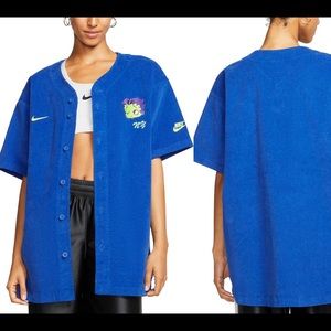 Nike x Olivia Kim Corduroy Baseball Jersey